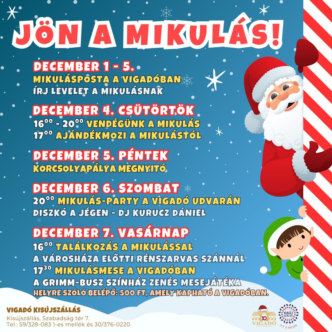 Ho-ho-ho-hó! Jön a Mikulás! 2025. december 1-7.