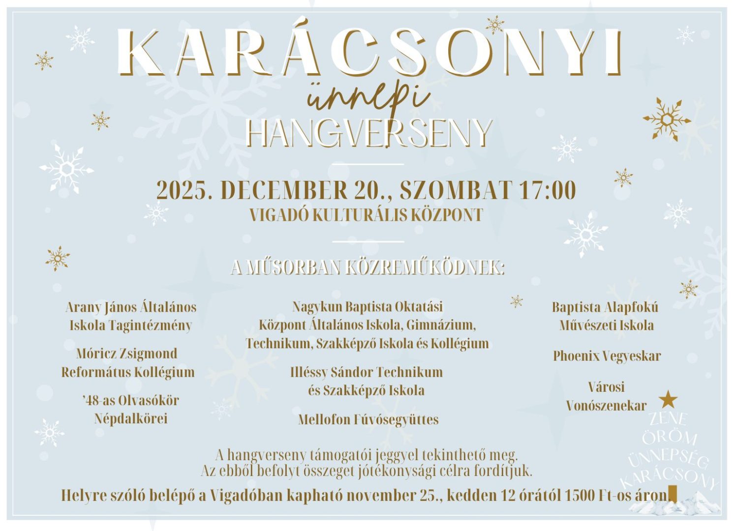Karácsonyi ünnepi hangverseny – 2025. december 20.