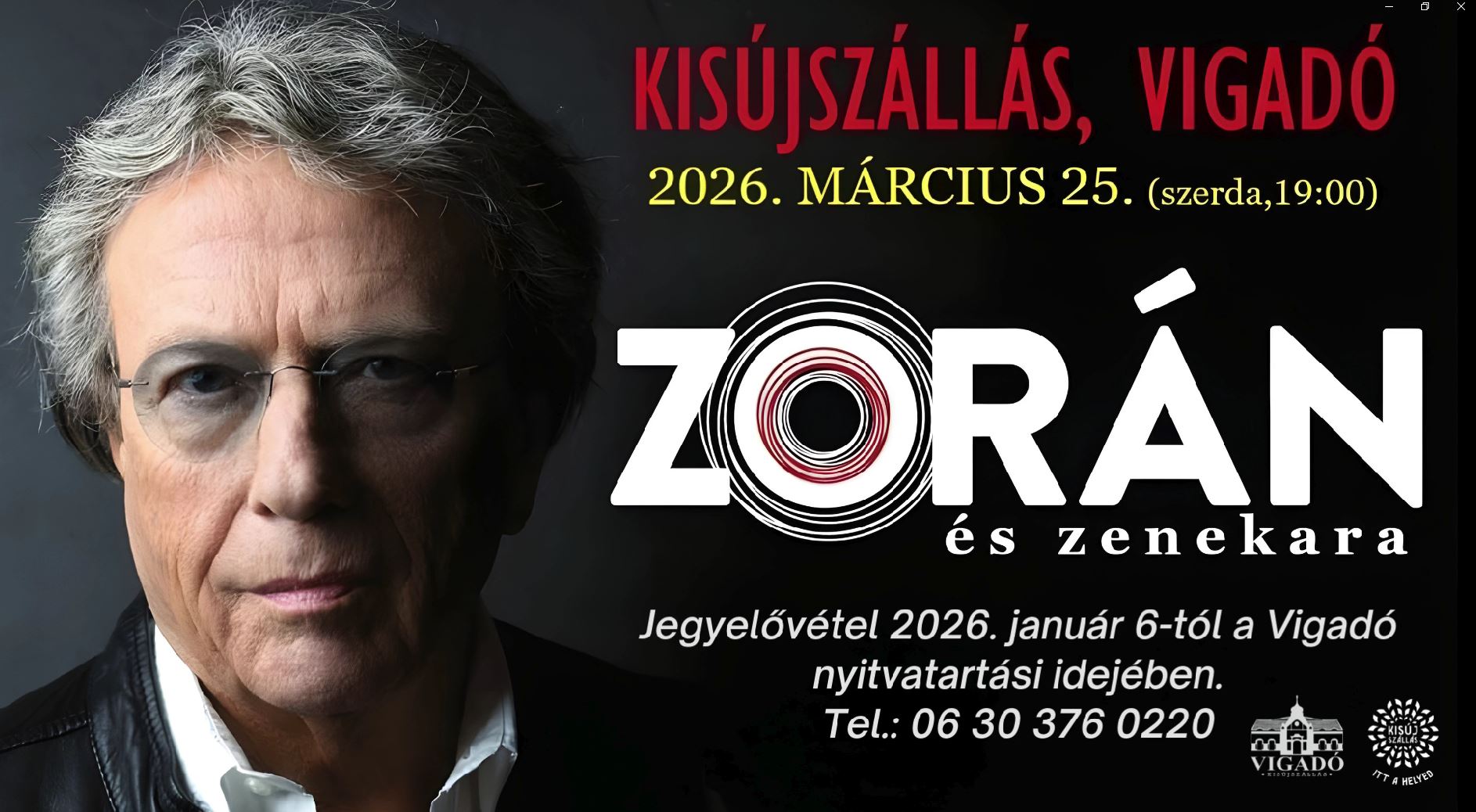 Zorán koncert – 2026. március 25.