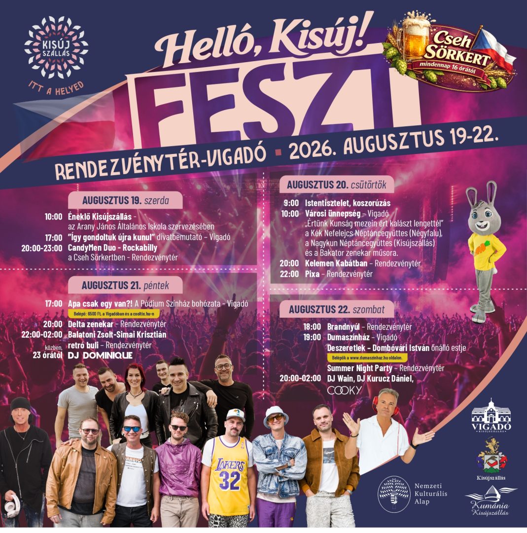 Helló, Kisúj! Feszt – 2026. augusztus 19-22.